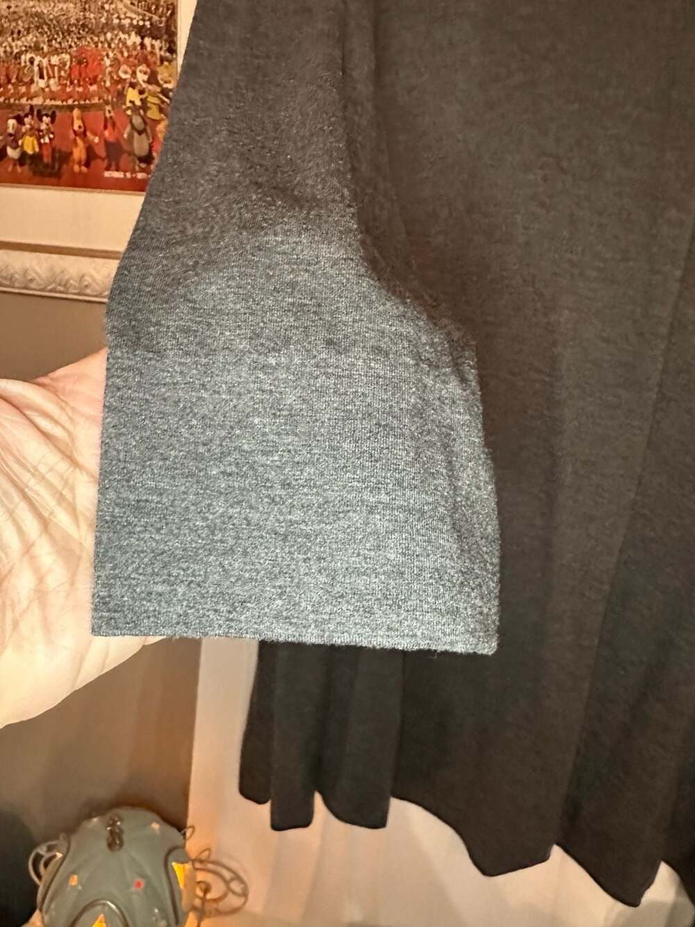 Old Navy XXL Charcoal Grey Jersey Knit 3/4 Sleeve A-Line Swing Tunic Dress - Picture 4 of 10